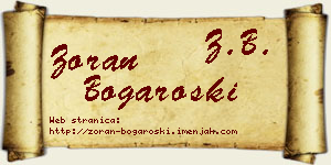 Zoran Bogaroški vizit kartica